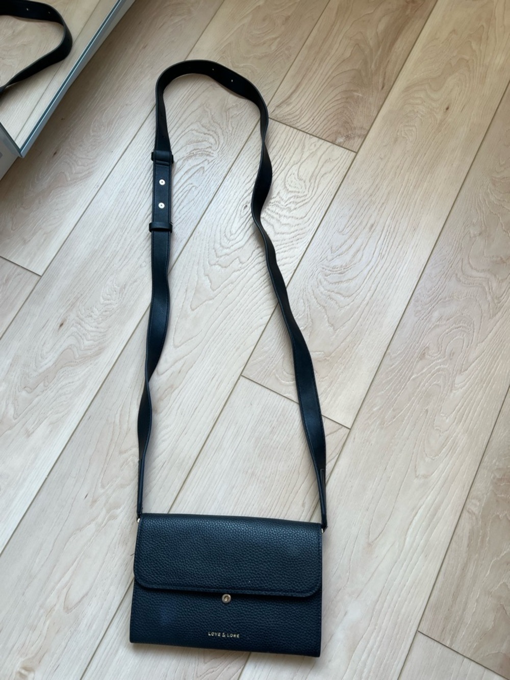 Love & Lore Black Pebbled Leather Crossbody Bag